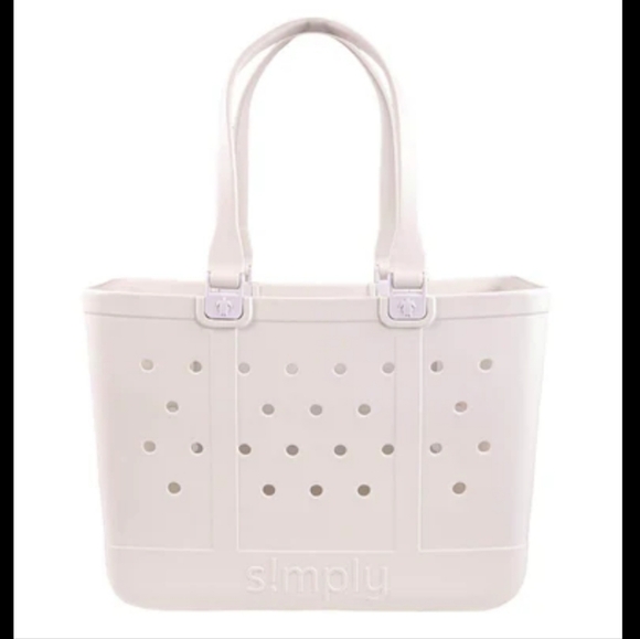 Simply Southern Mini White Tote Bag - Picture 1 of 5
